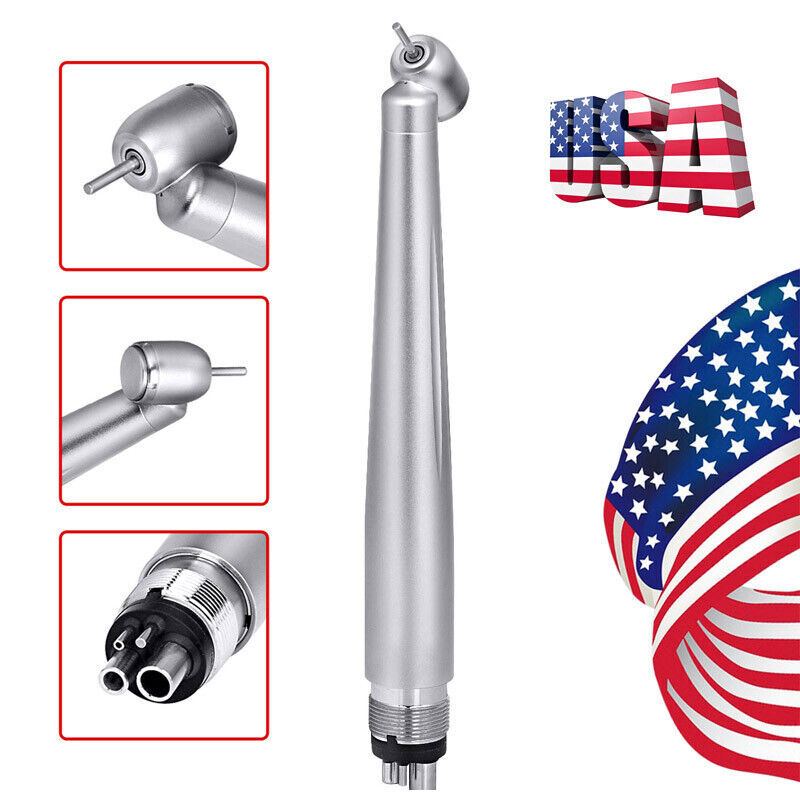 1-10pcs Dental 45 Degree High Speed Handpiece Push Button Turbine 4Holes WCA4