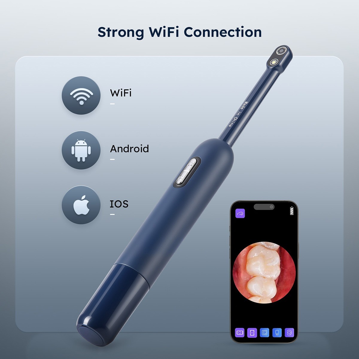 AZDENT Dental Digital Wifi Intraoral Camera Imaging 7 LEDs Automatic Focusing