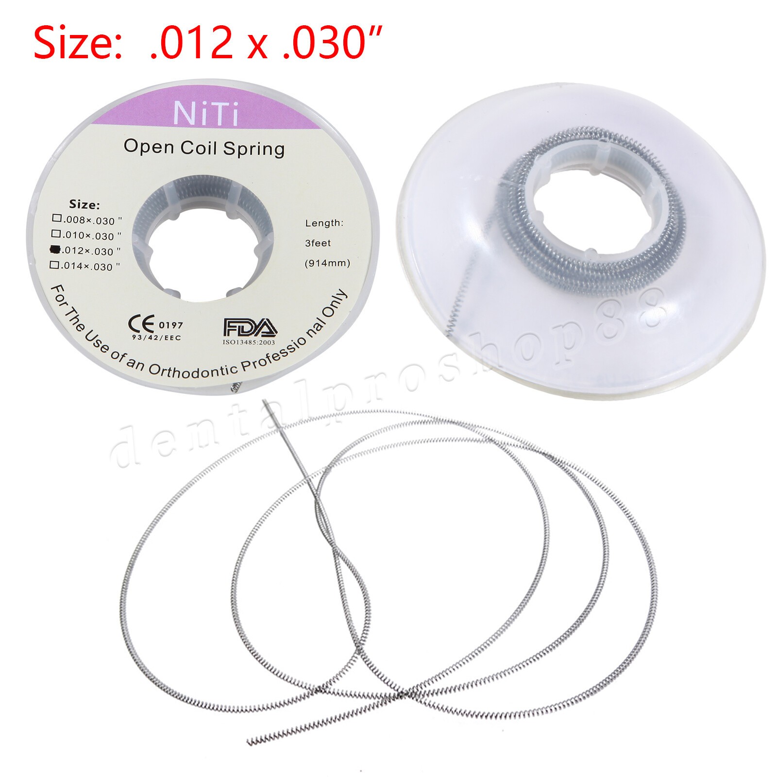 1 Roll Dental Ortho Niti Open Coil Spring 3 Feet Dia.012 *030 ” inch 914 mm