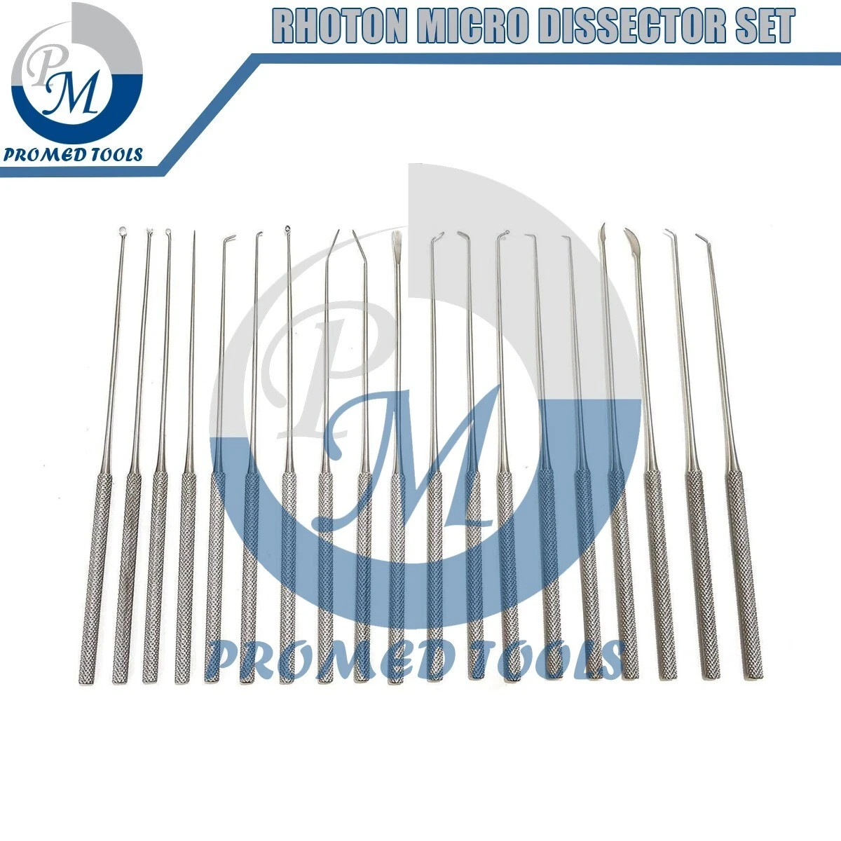 Neurosurgical Expanded Rhoton Micro Dissector 20 PCs Set Surgical Instruments