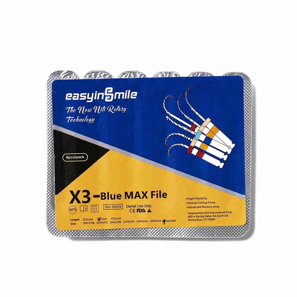 10PK Dental Endodontic Rotary Files X3-Blue Max Files NITI Root canal Files 25MM