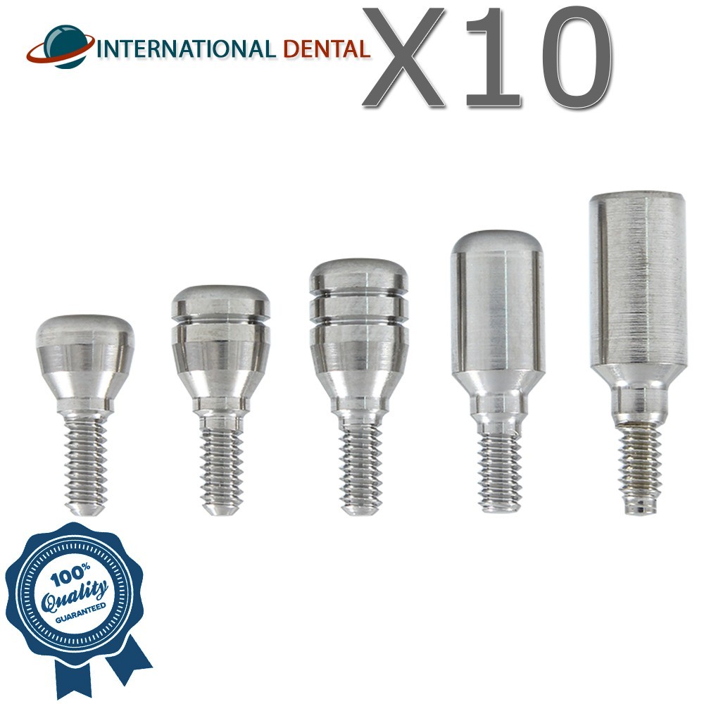 10 Healing Cap Slim Platform Ø3.0mm Dental Fixture Abutment Int Hex Connection