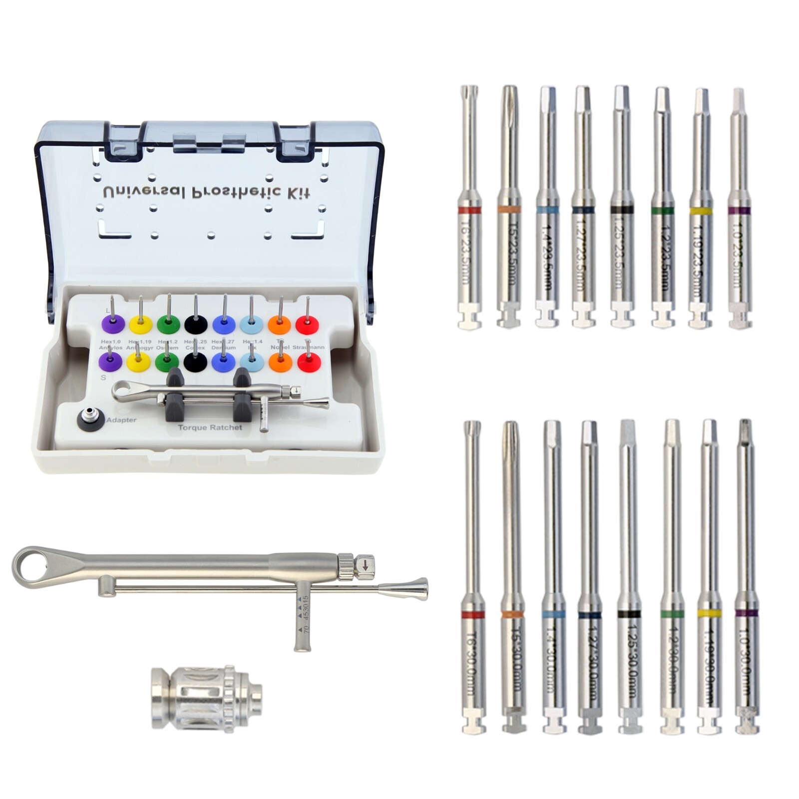 Universal Implant Screwdriver Hex Driver Hand Latch Dental Torque Wrench Adapter
