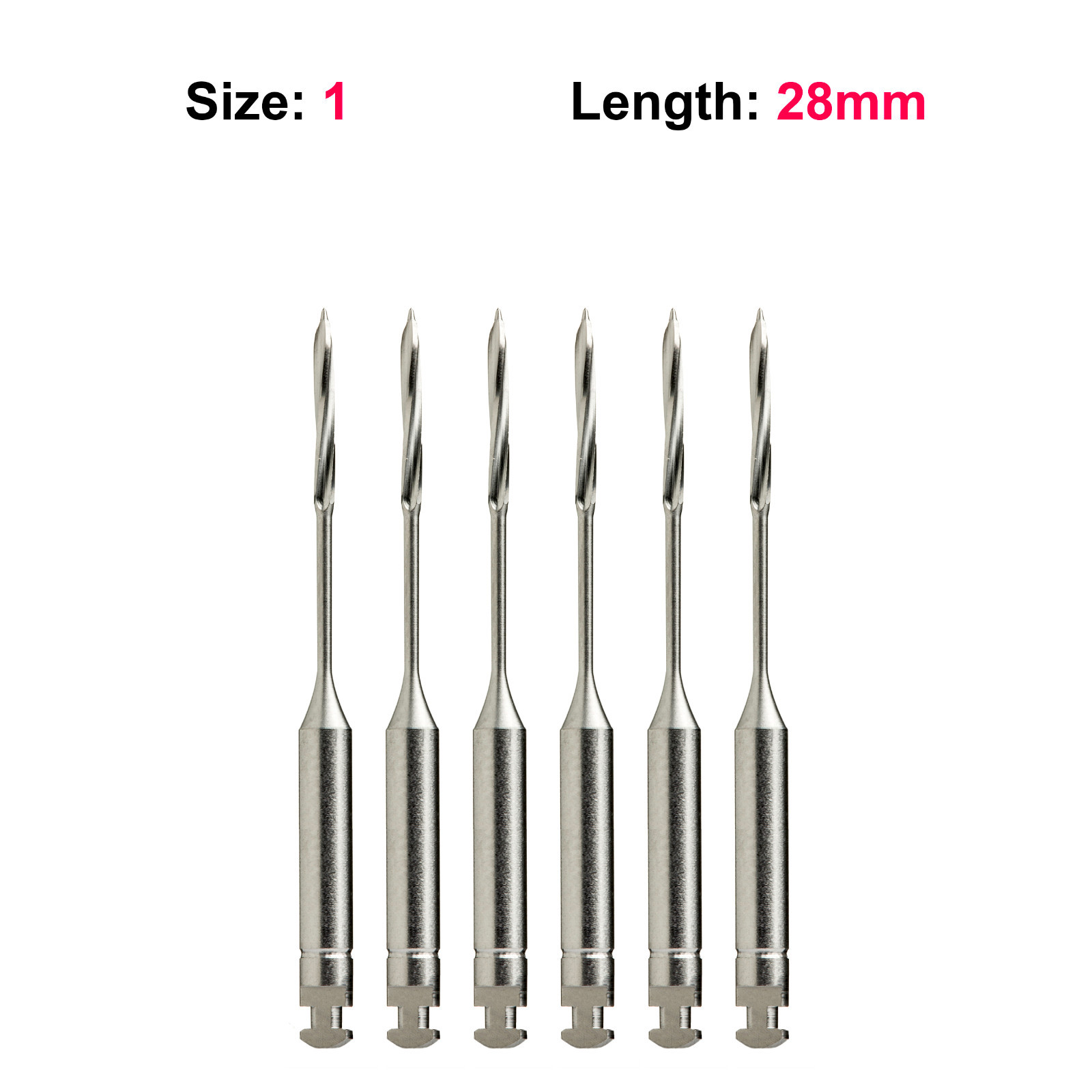 Peeso Reamers Endodontic DRILLS Drill #1 28mm 6/Pkg Top Quality