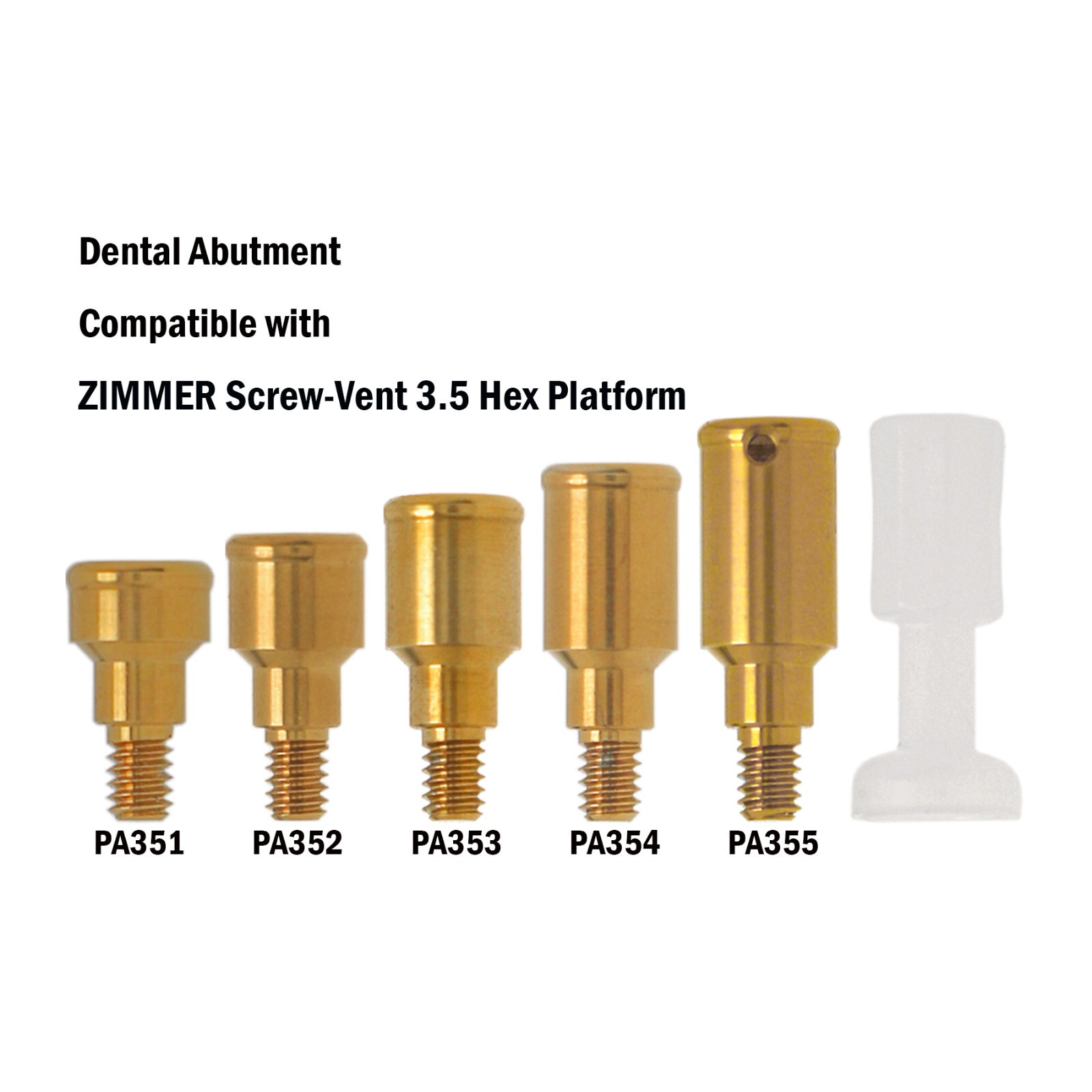 US Zimmer Screw-Vent 3.5 Overdenture Abutment Locator Male Cap Inserts Core Tool