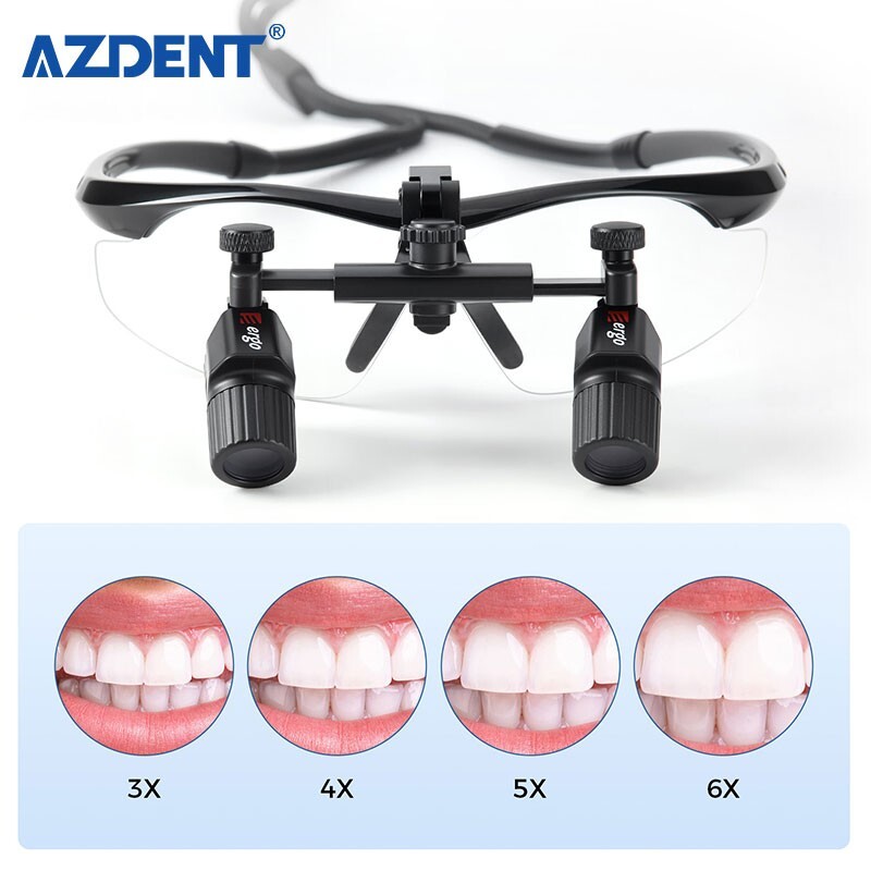 Dental 5W led faro inalámbrico lupas médicas 3X-6X Ergo lupas binoculares
