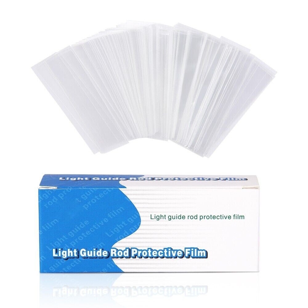 200 Pcs/Box Dental Lab Disposable Curing Light Guide Stick Sleeve Cover 18x67mm