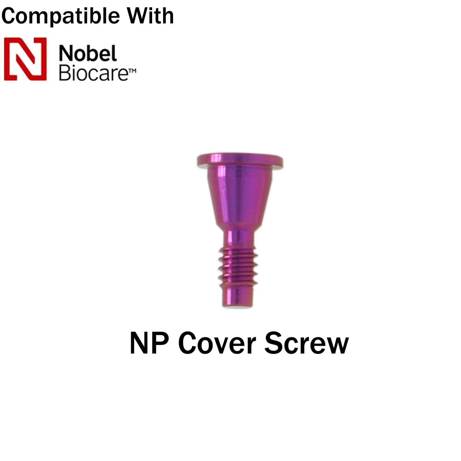 Dental Healing Cap Abutment NP Ø3.6/5.0mm fits NOBEL Active H=3.0/5.0/7.0mm