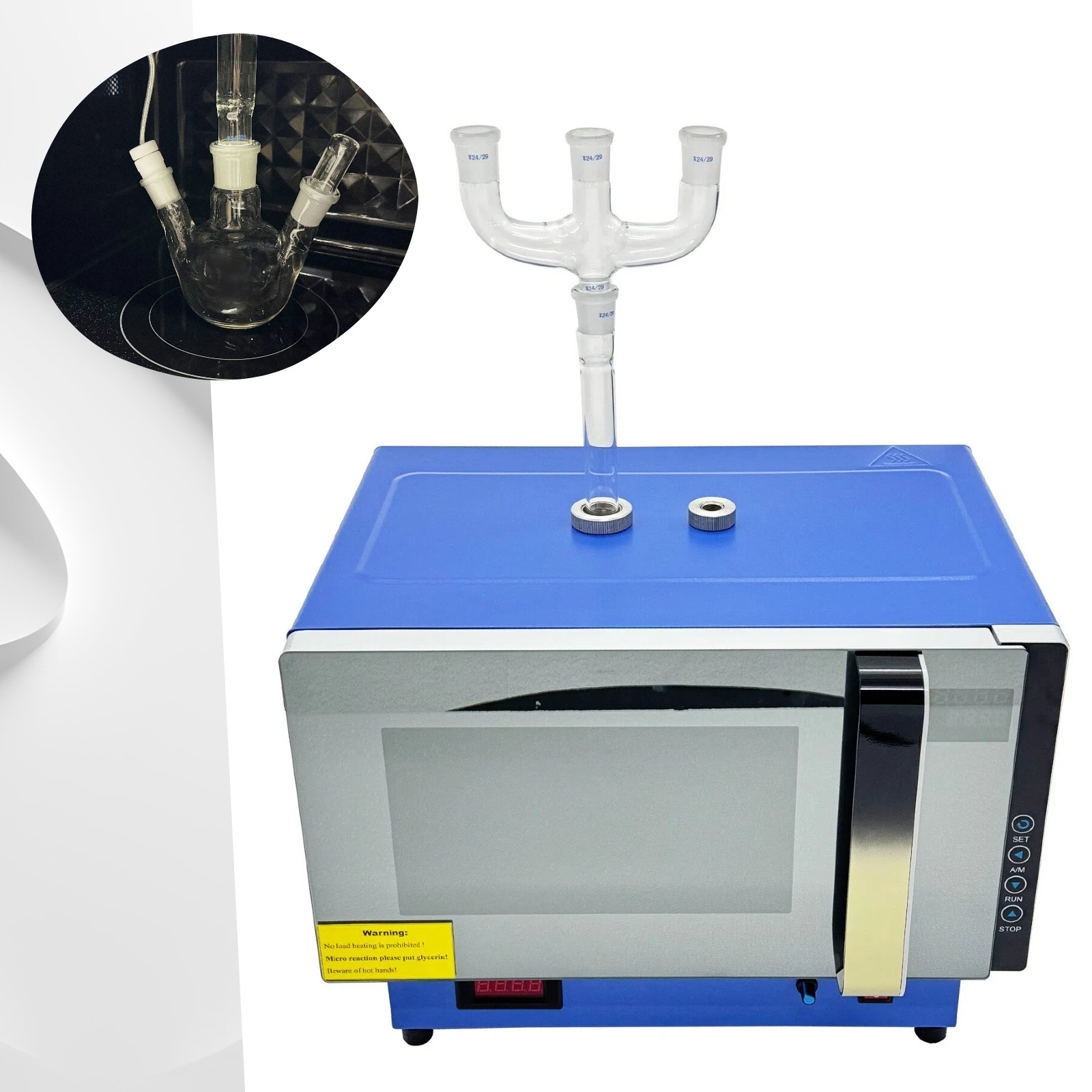 Lab Continuous Microwave Chemical Reactor 110V 30-segment Temperature Control