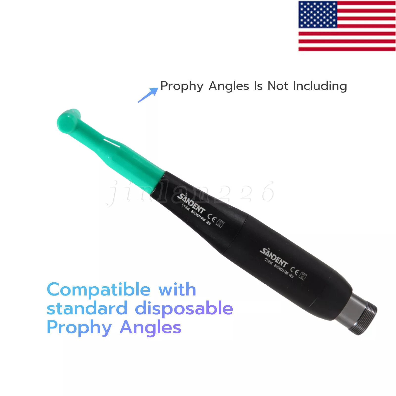 Premium Plus Dental Hygiene Prophy Handpiece Air Motor 2 Holes 4:1 Nose Cone
