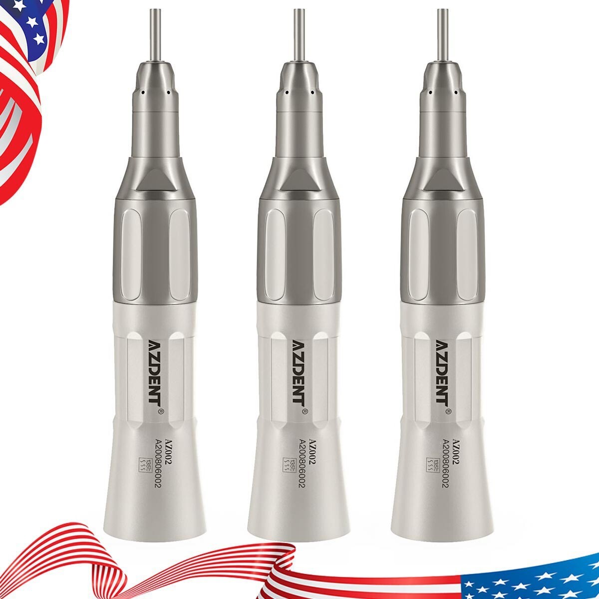 3Pcs Dental Slow Low Speed Straight Handpiece Nose Cone E-type HP USPS
