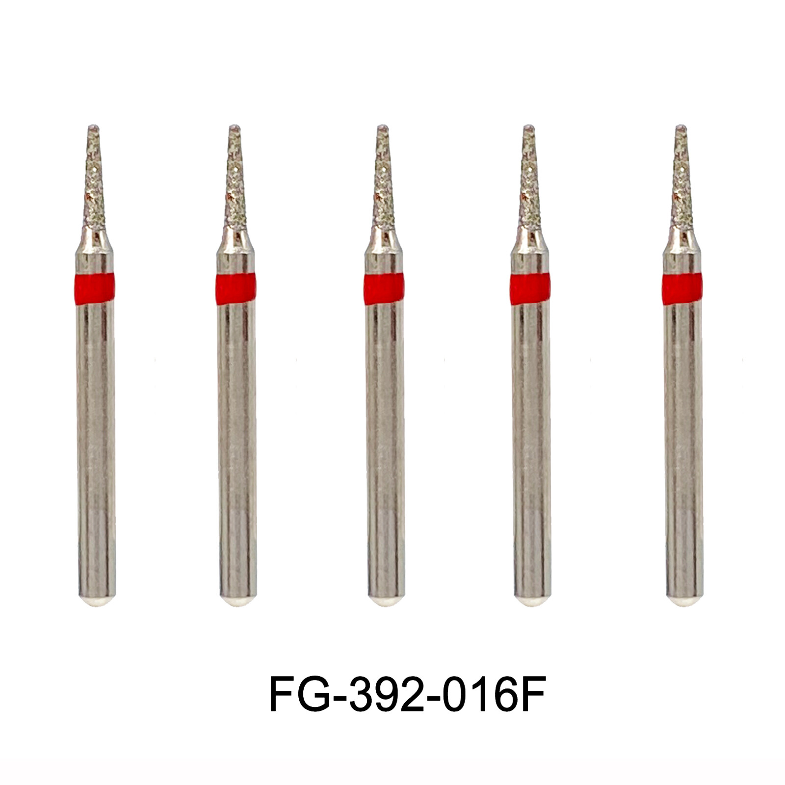 5Pcs Diamond Dental Mosquito Bur Fine 392-016 Interproximal, blister pack