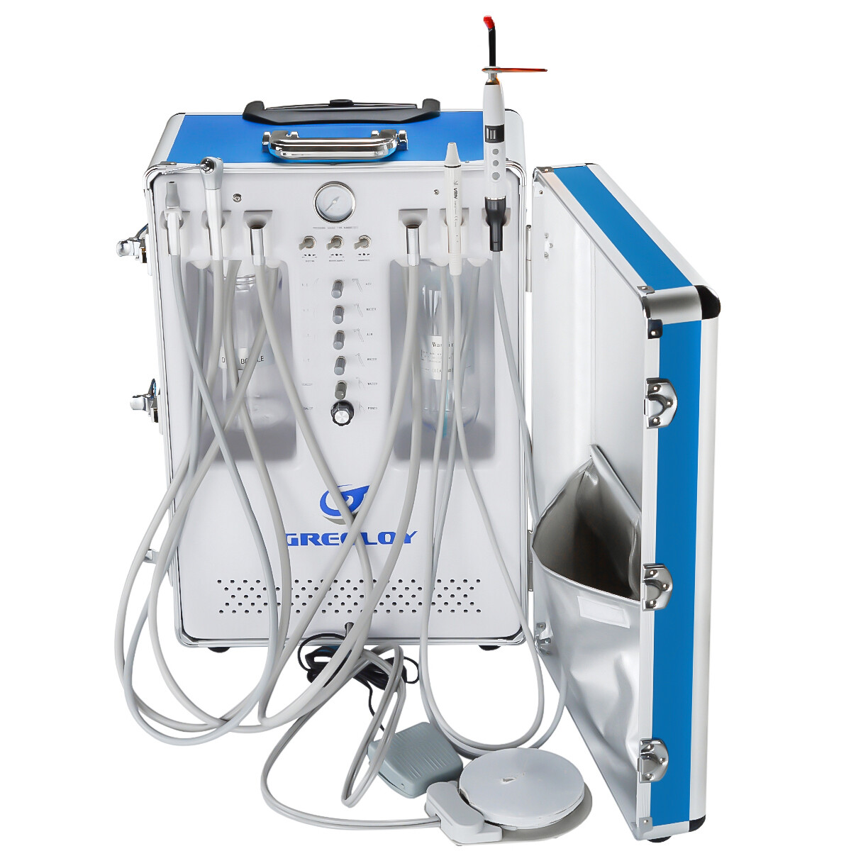 Greeloy 600W GU-P206S Dental Unit Air Compressor With Curing light & Scaler 2H