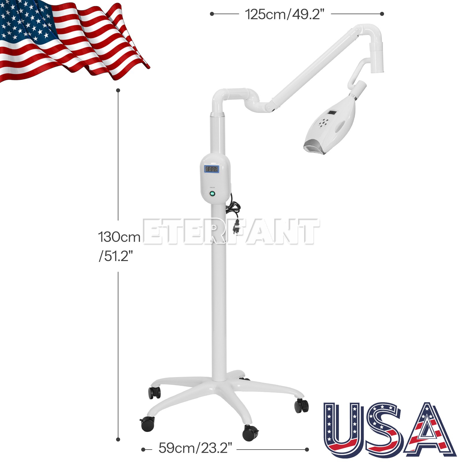Dental Mobile Teeth Whitening Light Lamp Teeth Machine Blue/Red/Purple Light