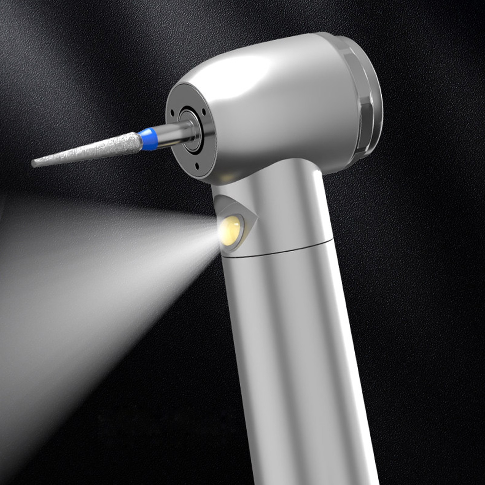 Dental Fiber Optic E-generator LED High Speed Handpiece Push Turbine 4 Holes
