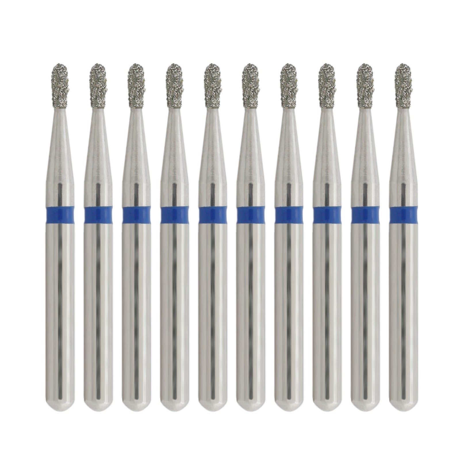Dental Diamond Burs Pear 830/008M High Speed Handpiece Bur Friction Grip Medium