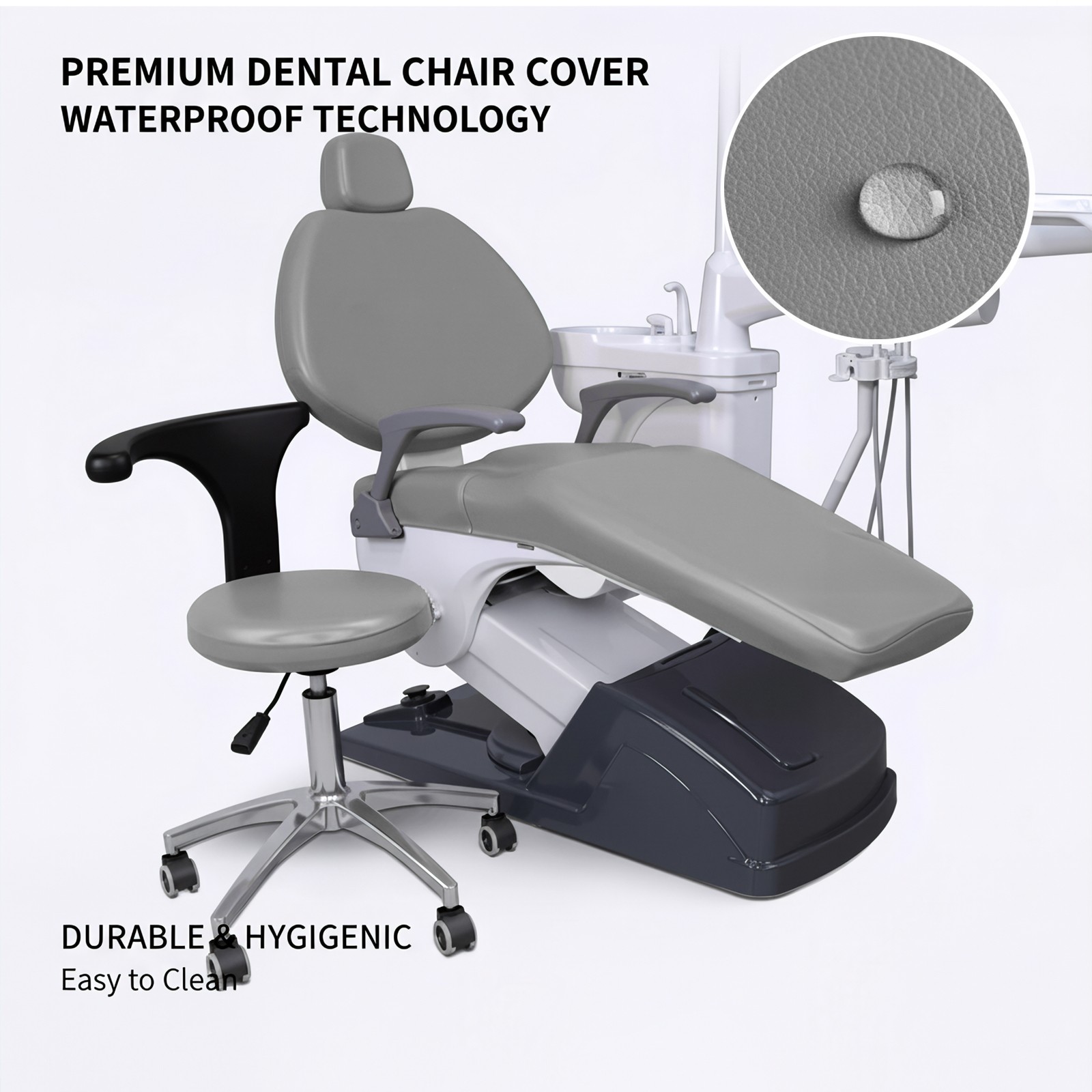 4Pcs/Set Dental Chair Seat Covers Standard Size Chair Protective Sleeves PU