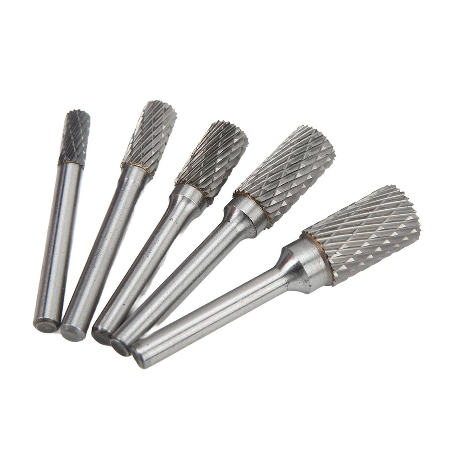 5PC Double Cut Carbide Burrs Set For Metalwork Wood Carving Grinding MLPL