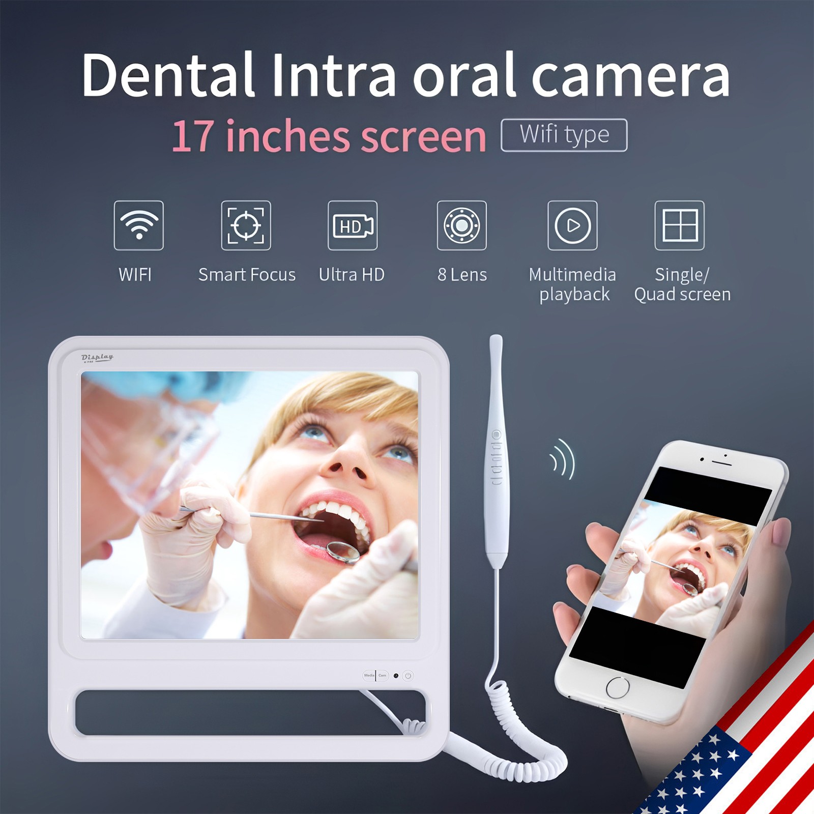 WiFi Dental Intraoral Camera Wireless 3.0 Mega Pixels HD Clear Image
