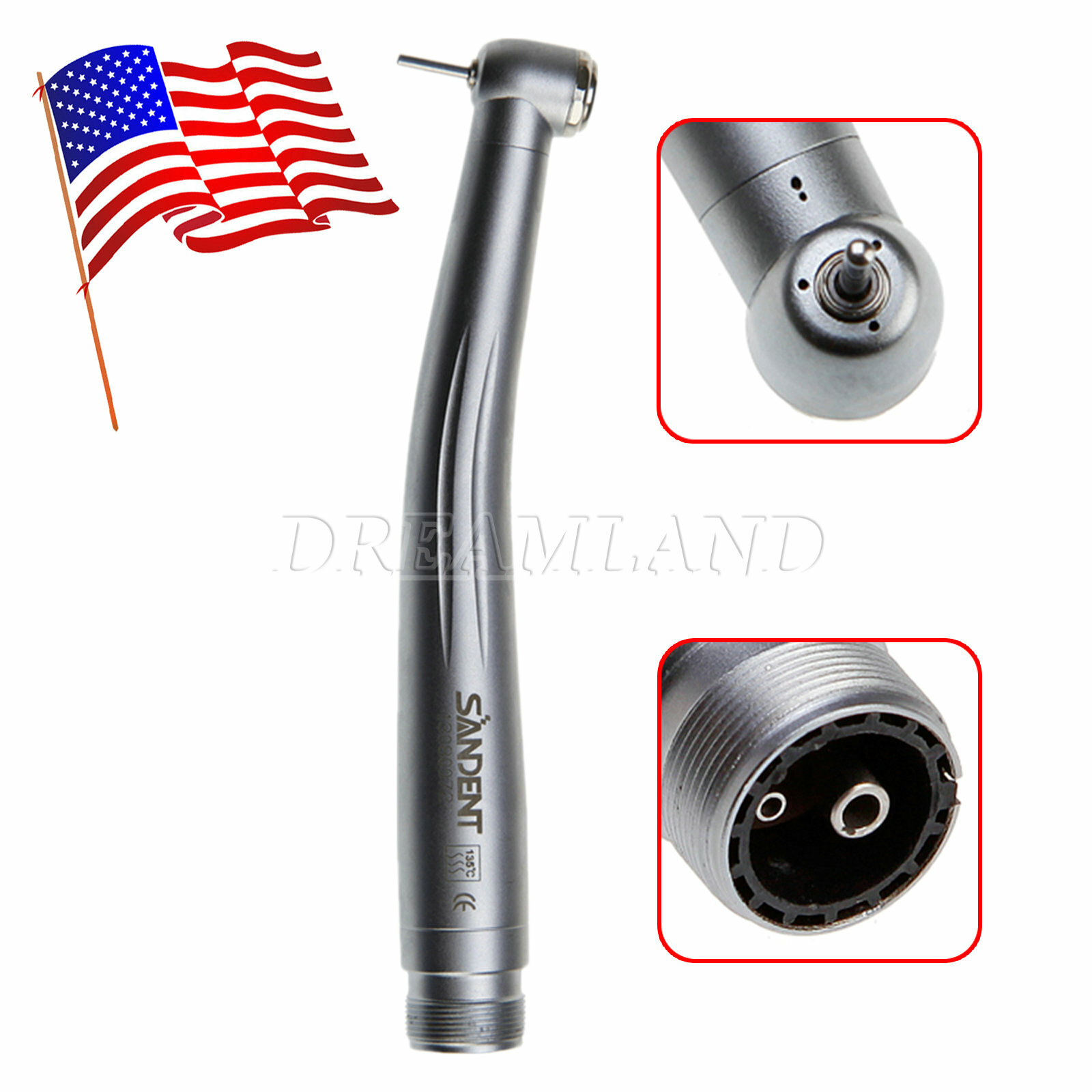 Turbina NEW Dental High Speed Handpiece Clean Head Push Button 2-H STNABB