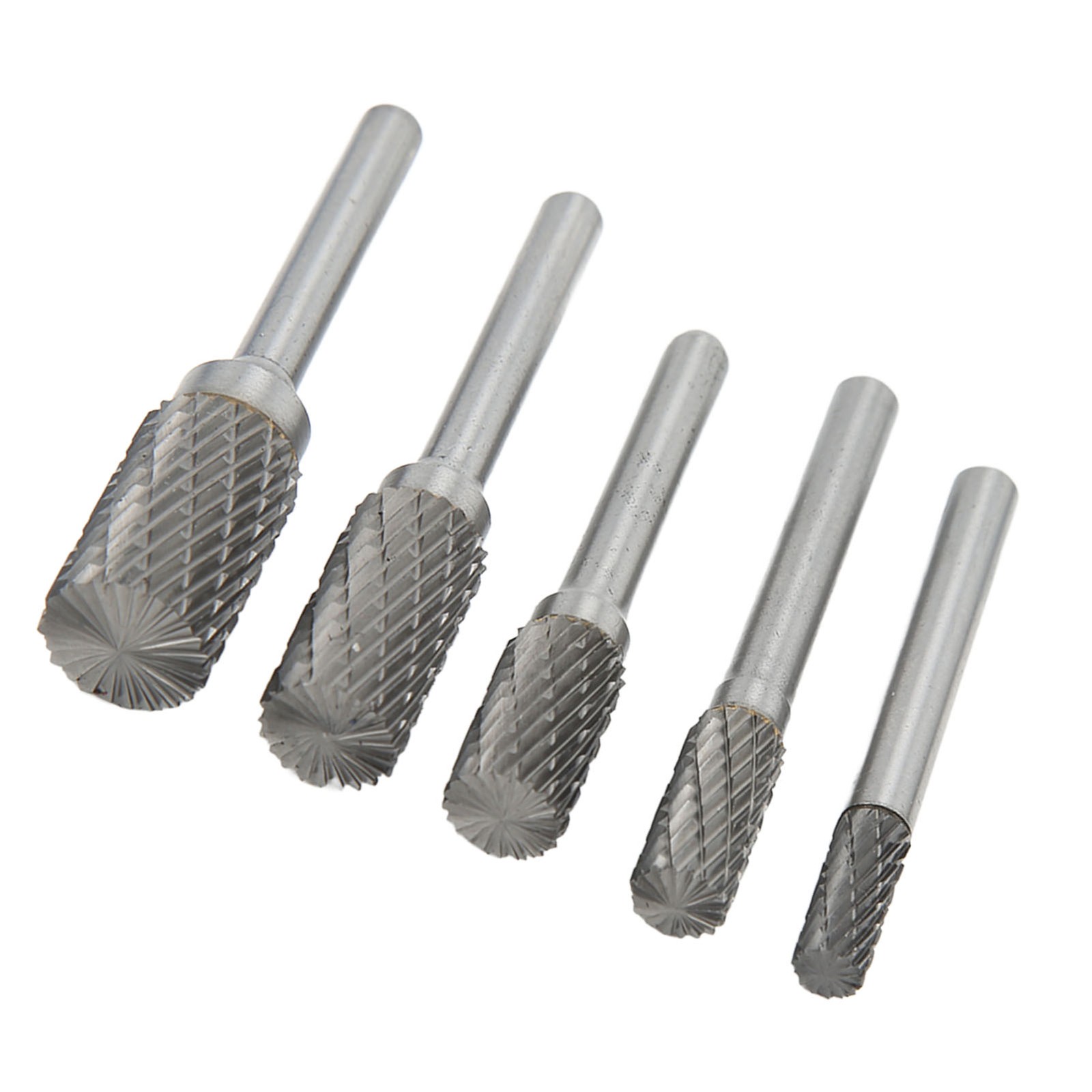 5PC Double Cut Carbide Burrs Set For Metalwork Wood Carving Grinding MLPL
