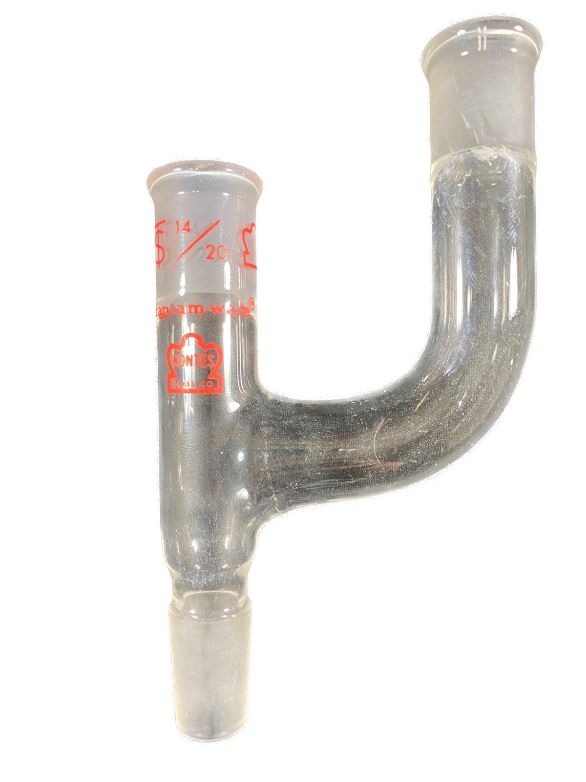 KIMBLE KONTES Glass 69mm 14/20 Joint Claisen Distillation Adapter 273750-0000