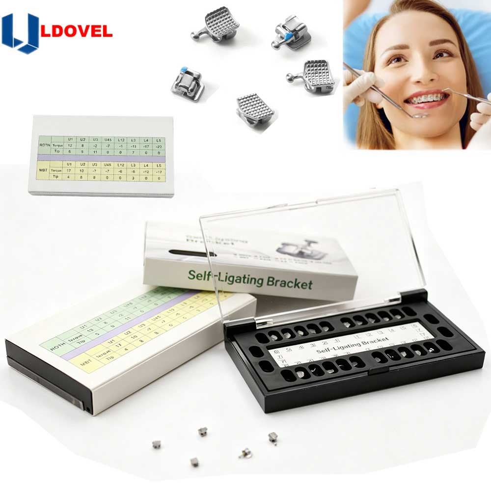 Dental Orthodontic Self Ligating Brace Bracket Mini Roth.022 Hooks 345