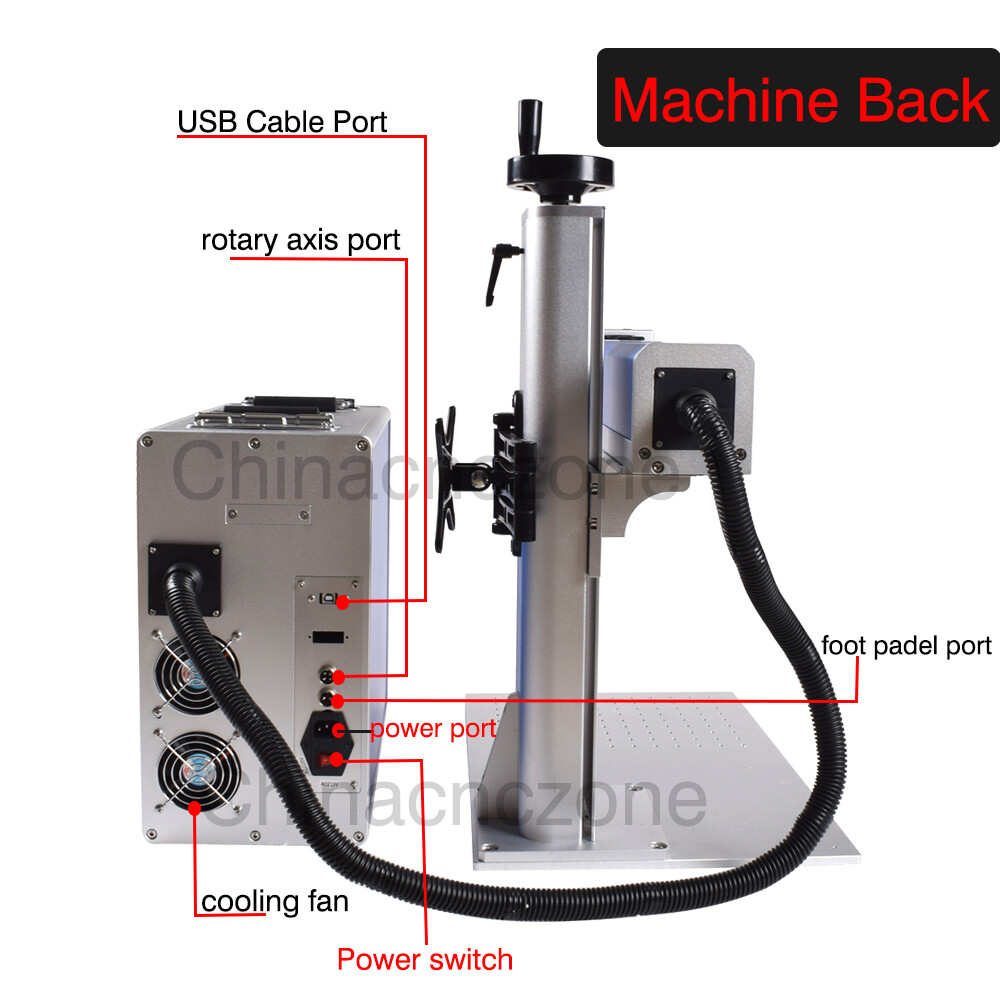 60W / 100W MOPA Raycus Fiber Laser Marking Machine Metal Engraving Color Marking