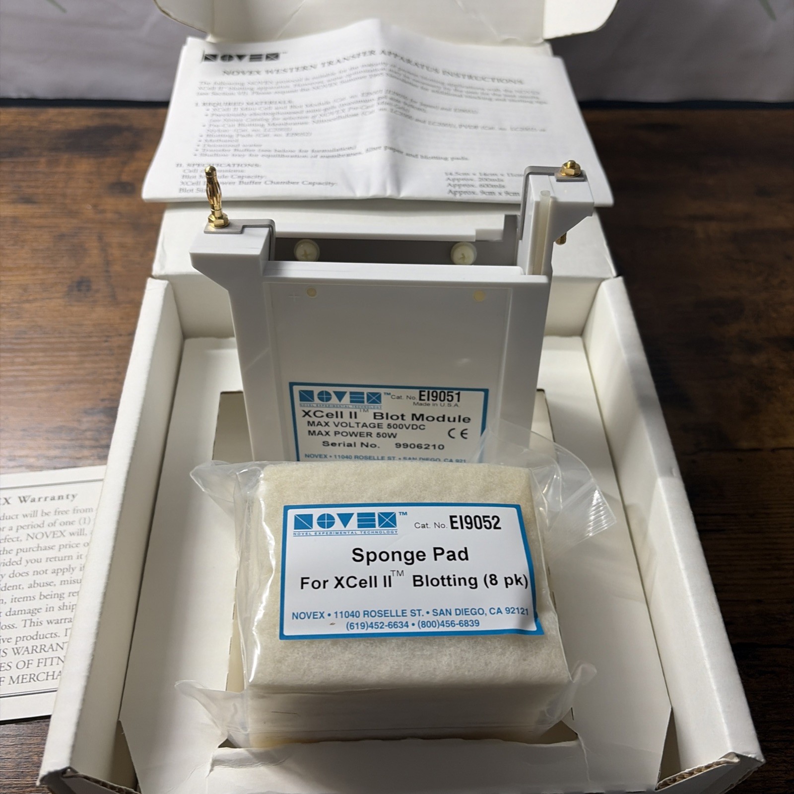 Life Technologies Novex EI9051 XCell II Blot Module 500VDC 50W w/ EI9052