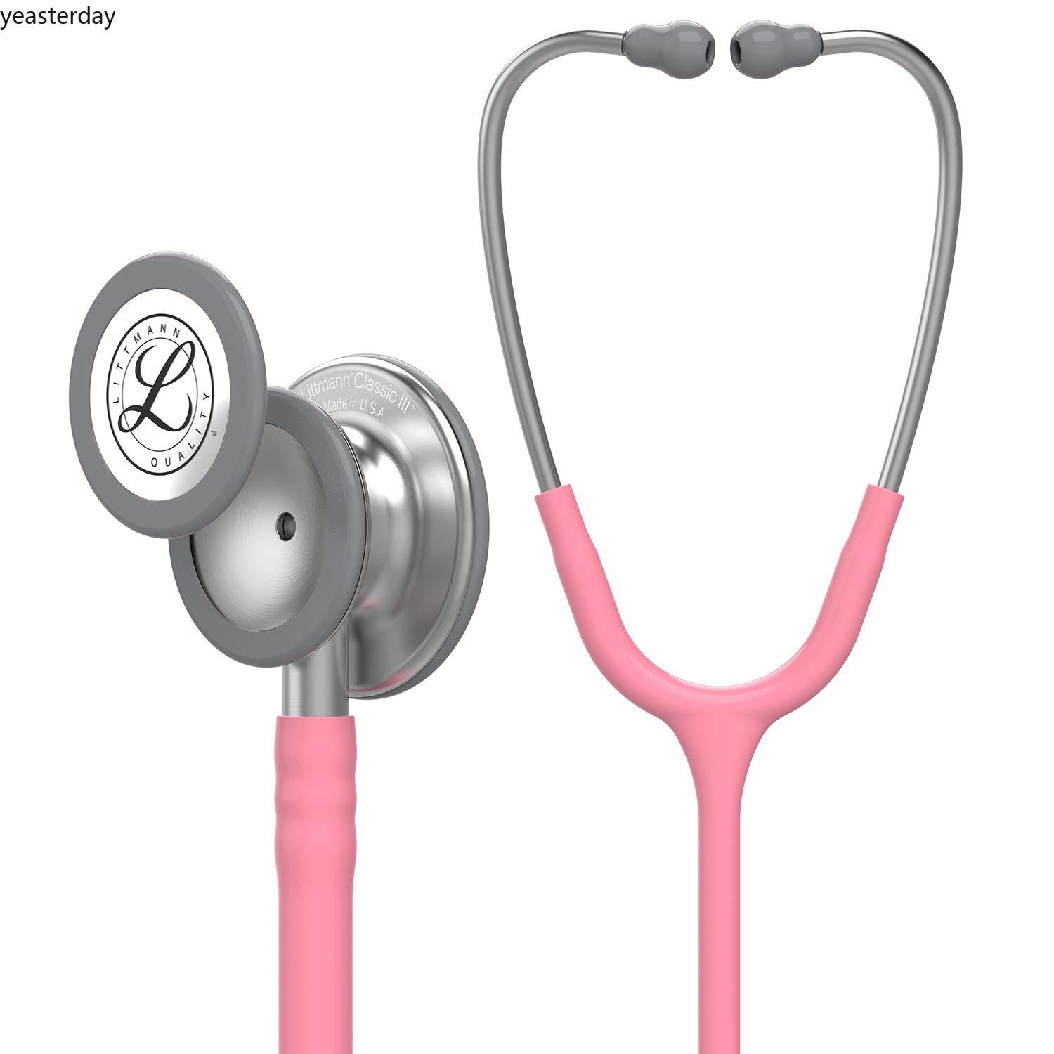 3M Littmann Classic III Monitoring Stethoscope, 5633, Pearl Pink Tube