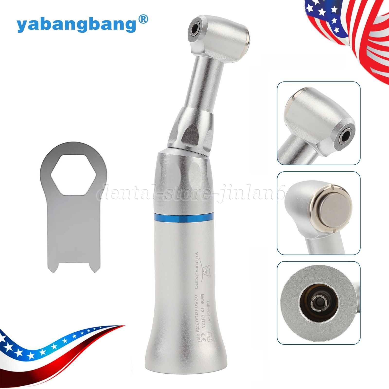 1-10 Dental Slow Low Speed Handpiece Contra Angle Push Button YAD