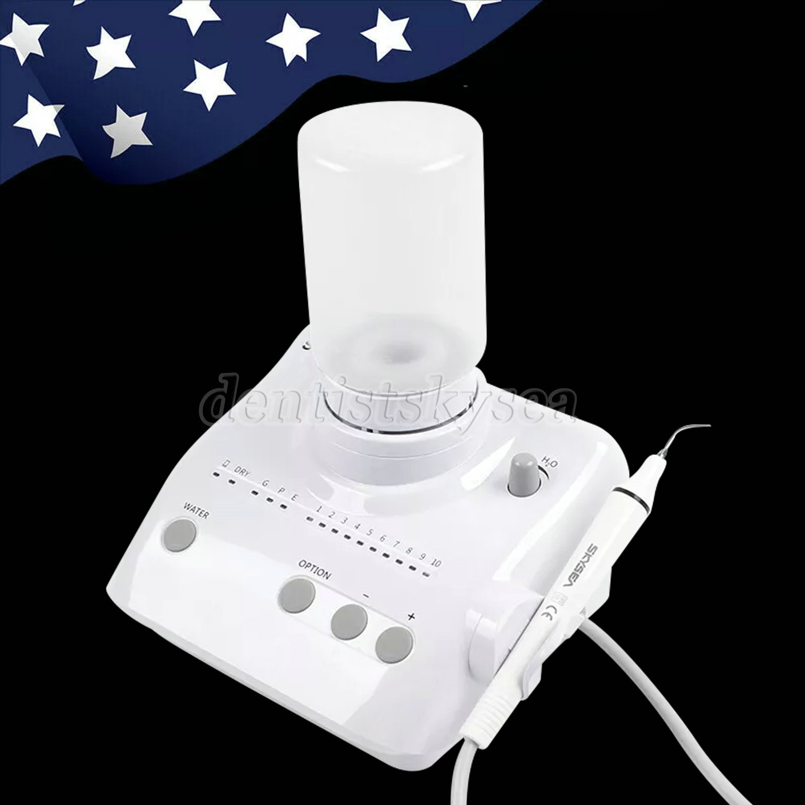 Dental Ultrasonic Piezo Scaler w/ 2 Water Bottles Handpiece fit EMS Woodpecker