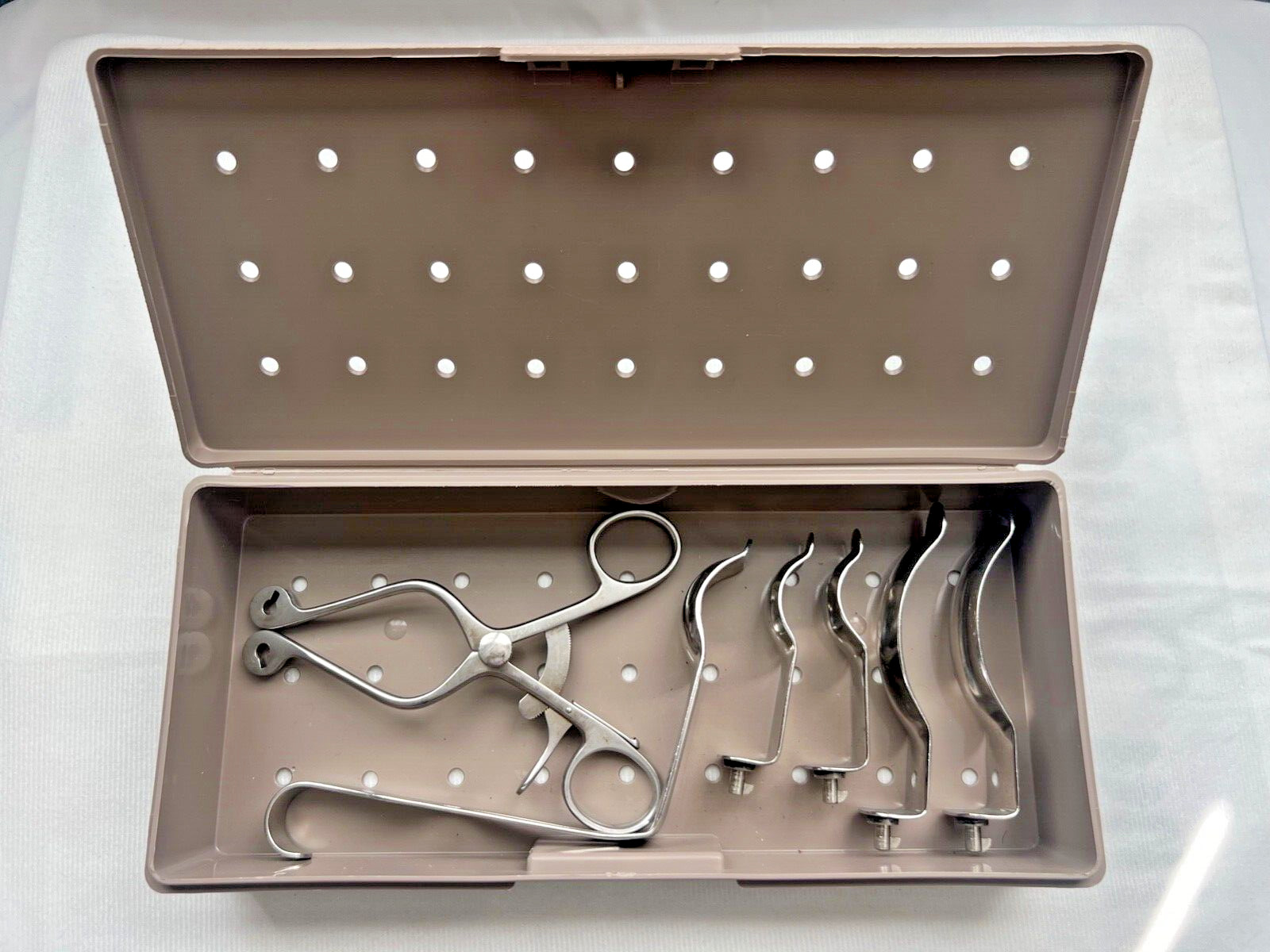 6 Piece Set Parks Self Retaining Anal Retractor Speculum w/ Case