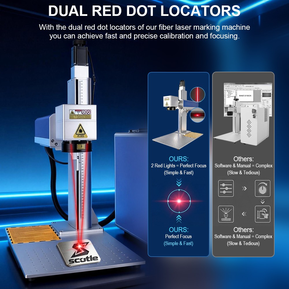 2.5D 100W JPT M7 Mopa Fiber Laser Marking Machine Metal Deep Relief Engraving