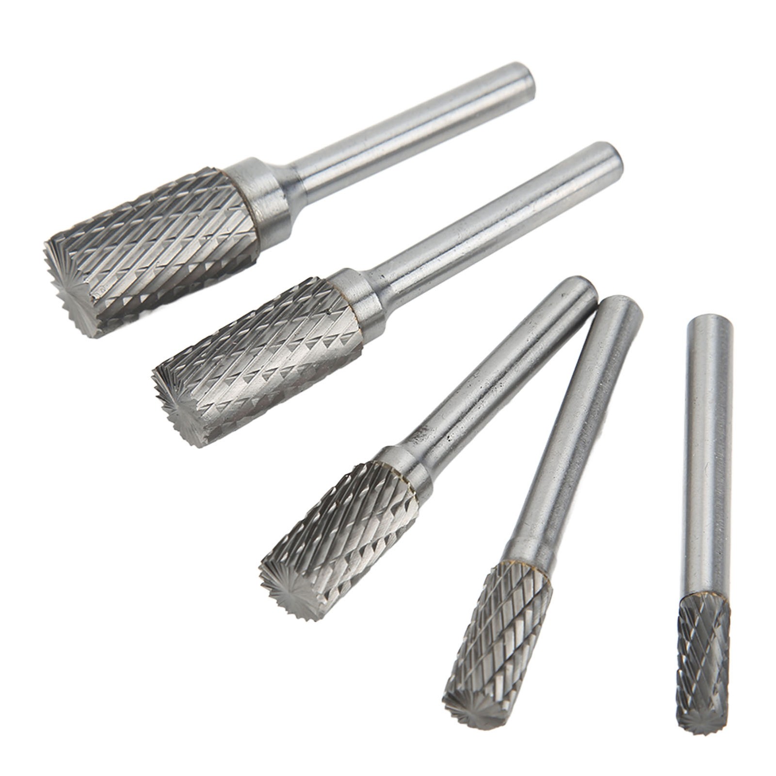 5PC Double Cut Carbide Burrs Set For Metalwork Wood Carving Grinding MLPL