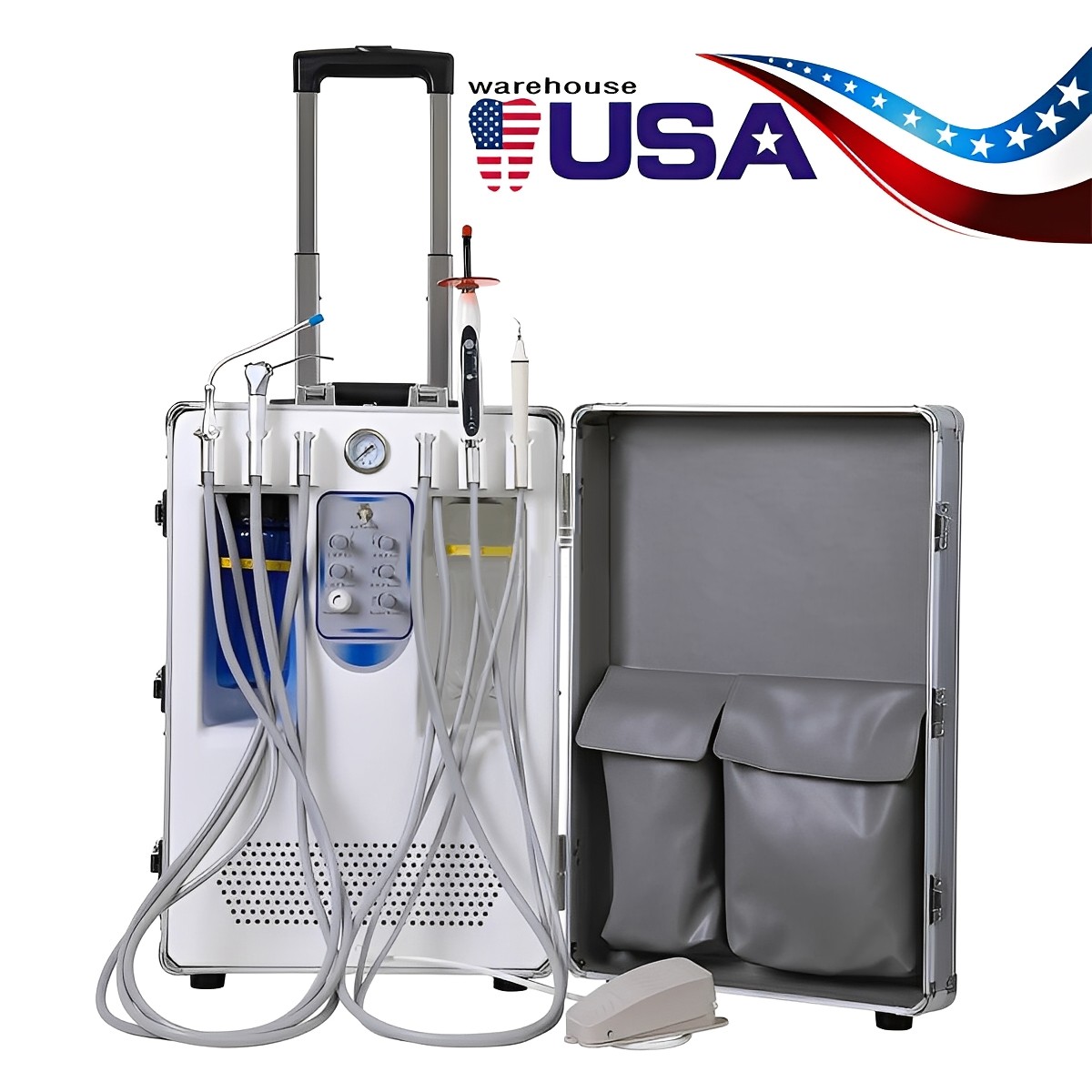 Portable Dental Delivery Unit System Air Compressor Strong suction 130 L/min ds