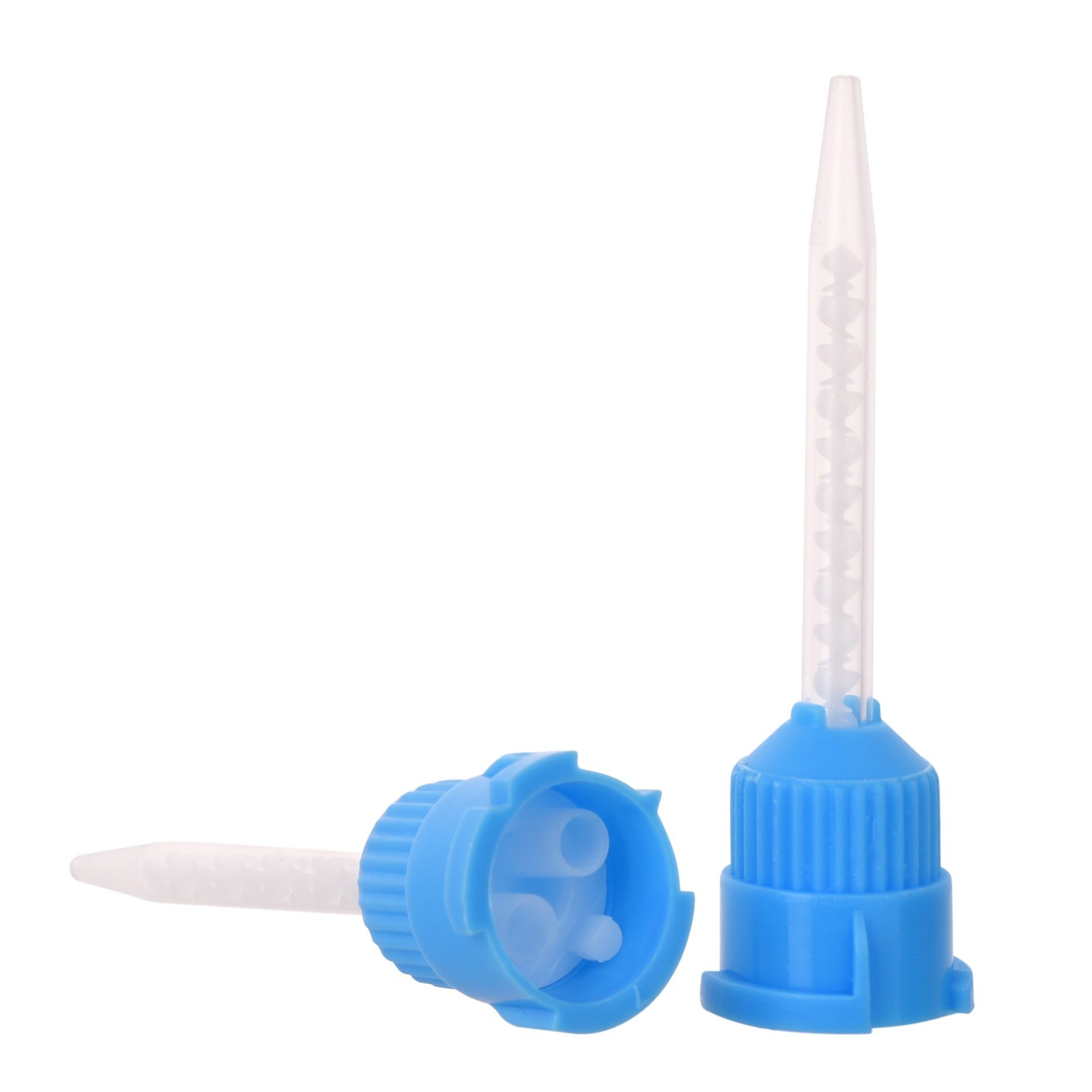 100 Dental Mixing Tips Impression Temporary C&B Material Blue/White