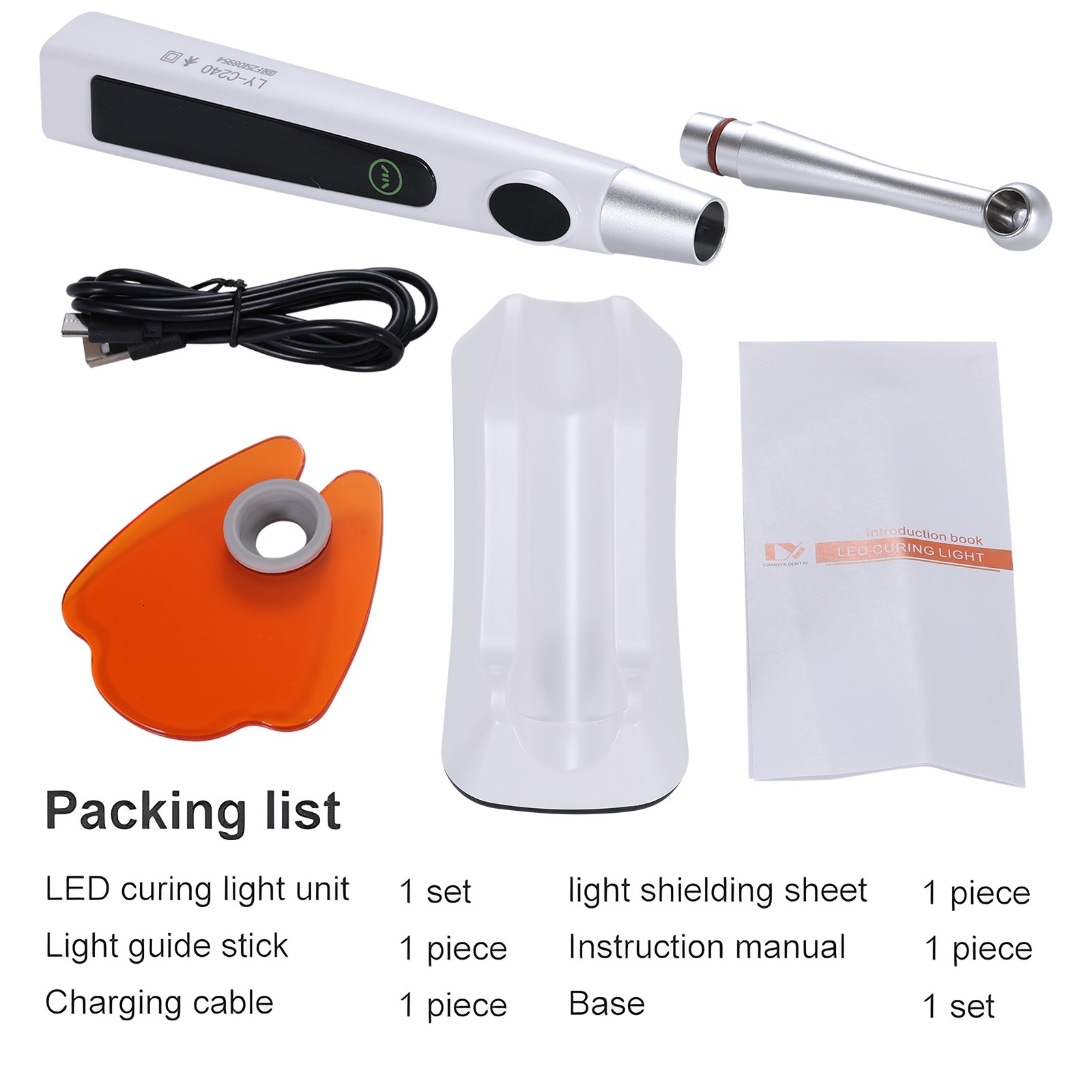 Cordless Dental LED Light Cur Lamp Metal Head 1S LED Curing Light Photopolymer