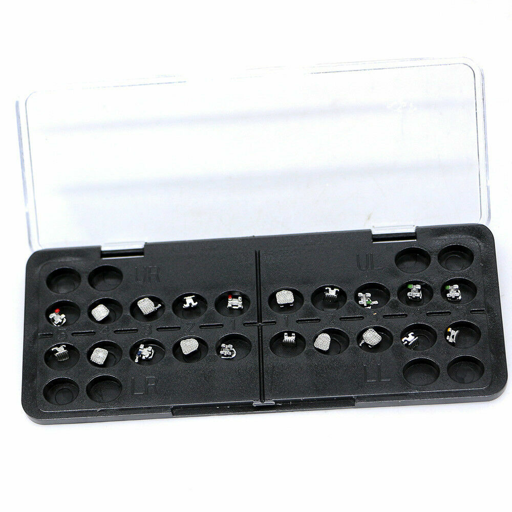 5×Dental Orthodontic Metal Vertical Slot Brackets MBT 022 With 3 Hooks Bomaoer