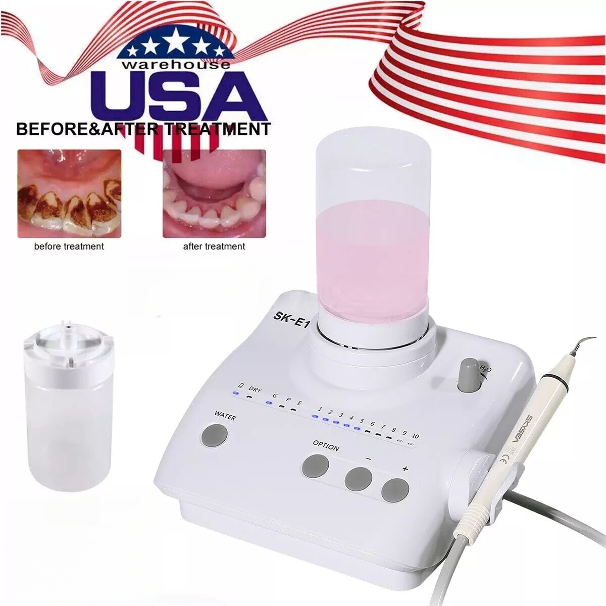 For Cavitron Dental Portable Ultrasonic Piezo Scaler 2*Bottles fit EMS Handpiece