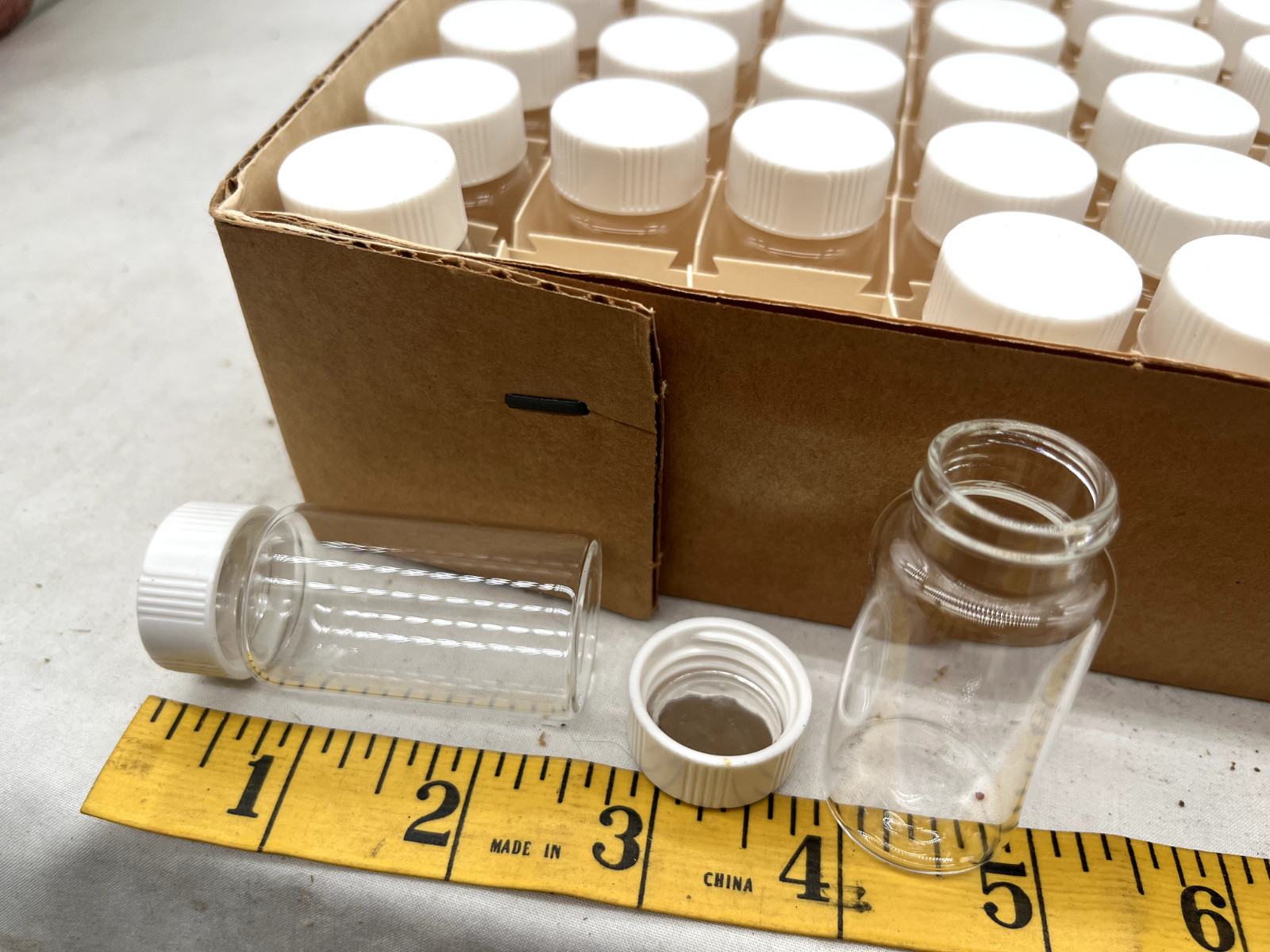 vintage wheaton scintillation vials glass jar art deco screw top lot of 10
