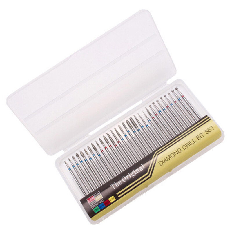 2.35mm Sliver Diamond Drill Bit Set Emery Grinding Head – 30Pcs/Boxes