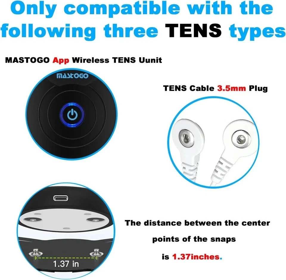 Wireless Tens Unit Electrode Pads 4 Packs – 7.14 In” X 2.9 In” Premium Quality T