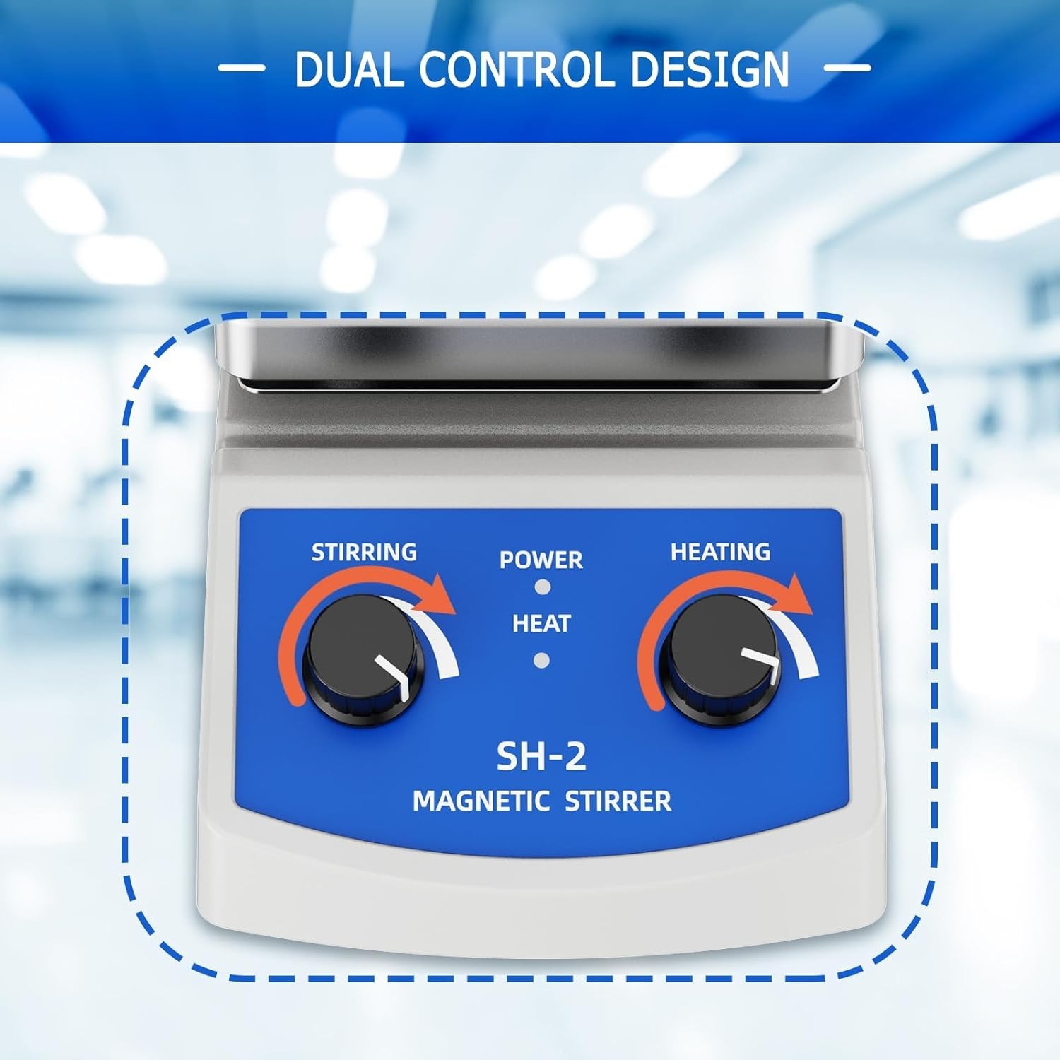 Magnetic Stirrer Hot Plate W/Stir Bar100 2000Rpm Magnetic Hotplate Stirrer 180W