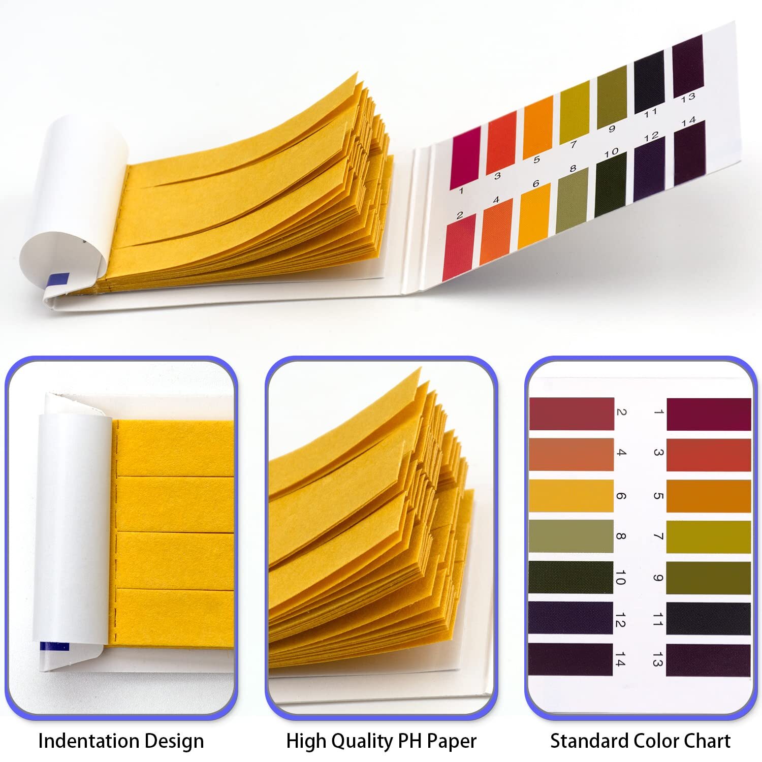 800X pH Indicator Test Strips 1-14 Laboratory Paper Litmus Tester Urine Saliva
