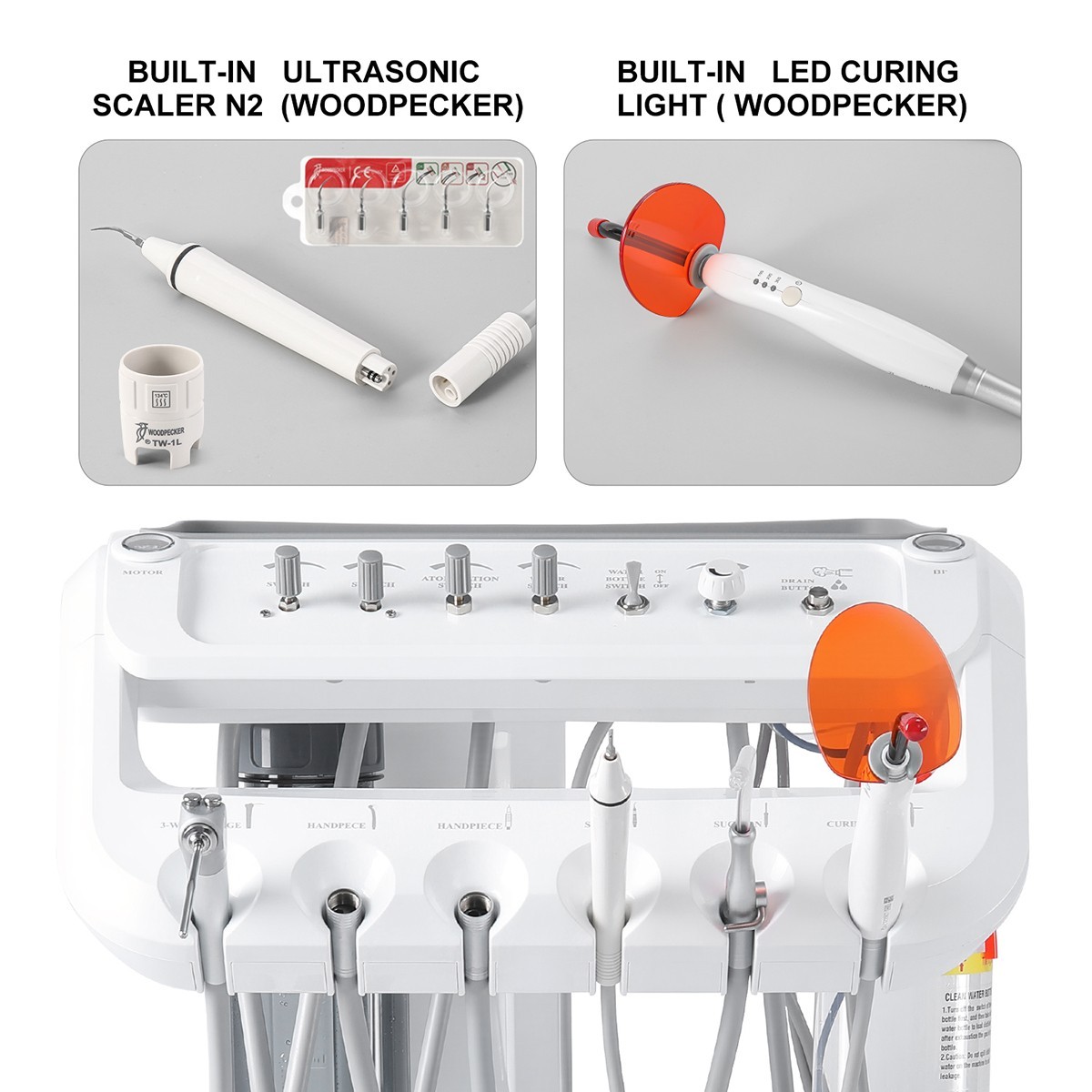 Woodpecker Dental UDS-E LED Cavitron 110V Ultrasonic Pizeo Scaler EMS Handpiece