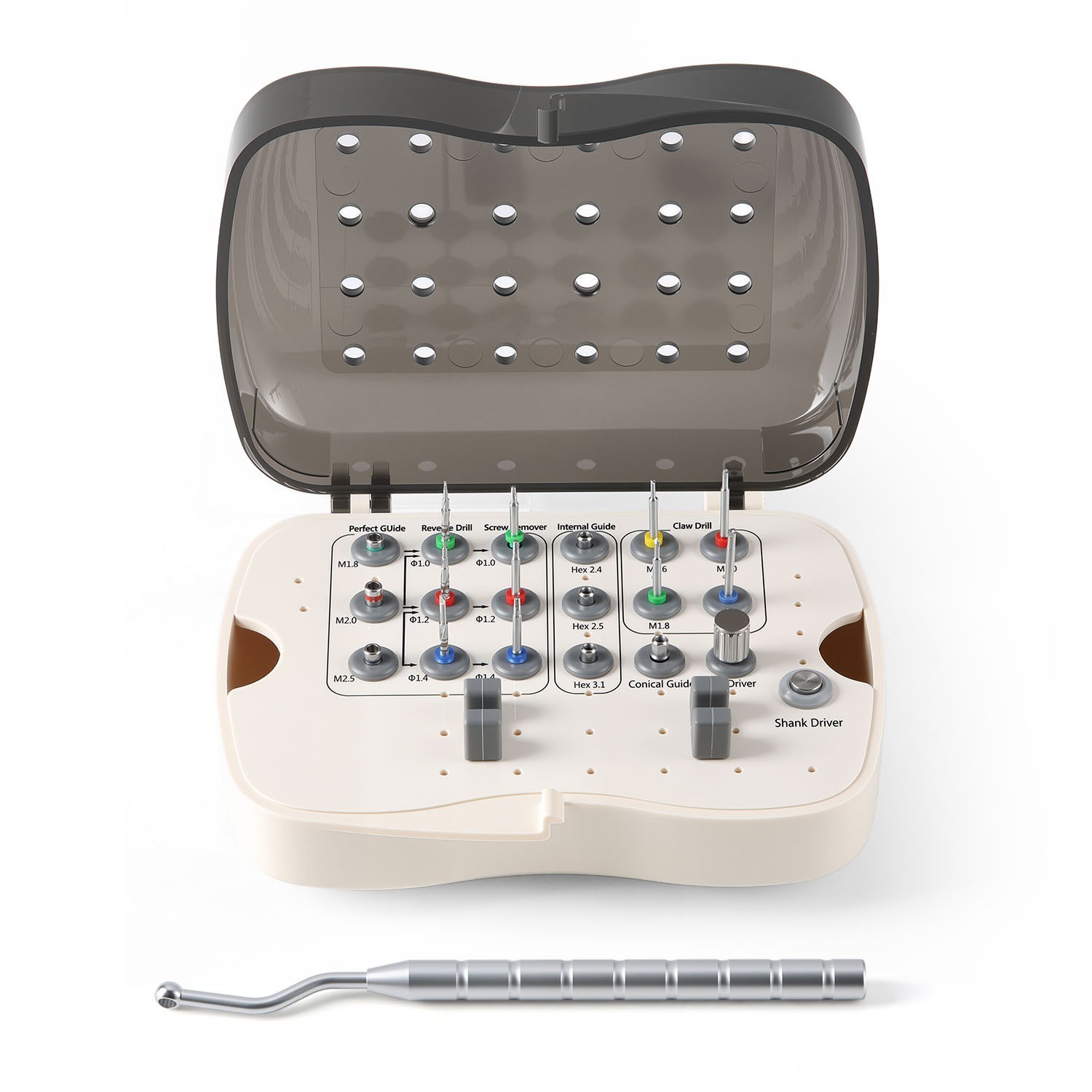 Dental Implant Fixture & Broken Screw Removal Surgical Kit with Torque Wrench