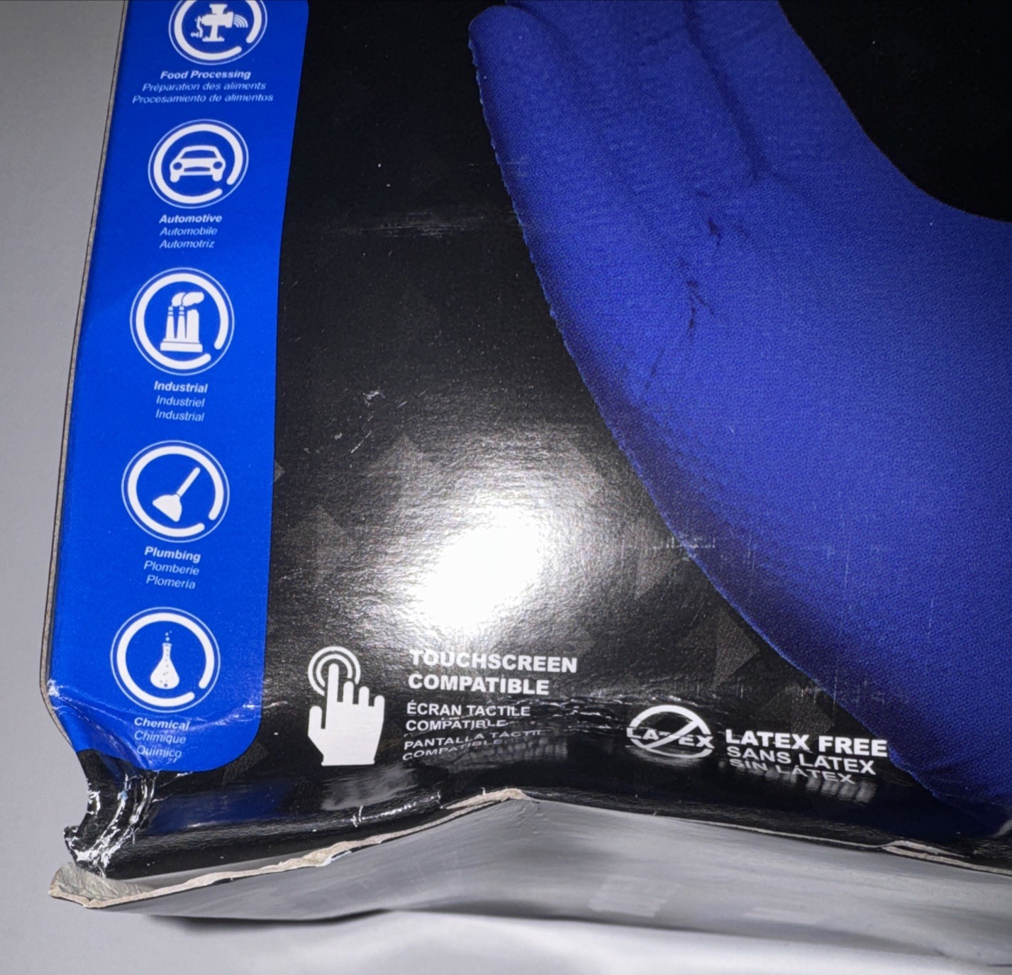 Ammex Gloveworks GWRBN44100 Royal Blue Disposable Nitrile Glove PF 6 Mil Size: M