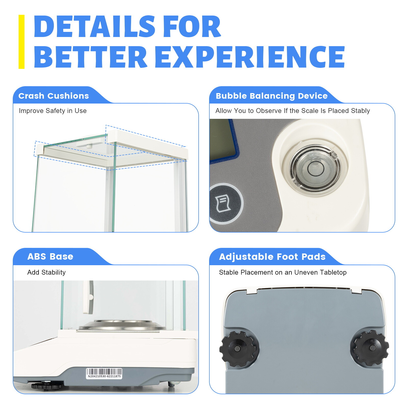 Lab Electronic Analytical Balance Digital Precision Scale 120×0.0001g 110V AC