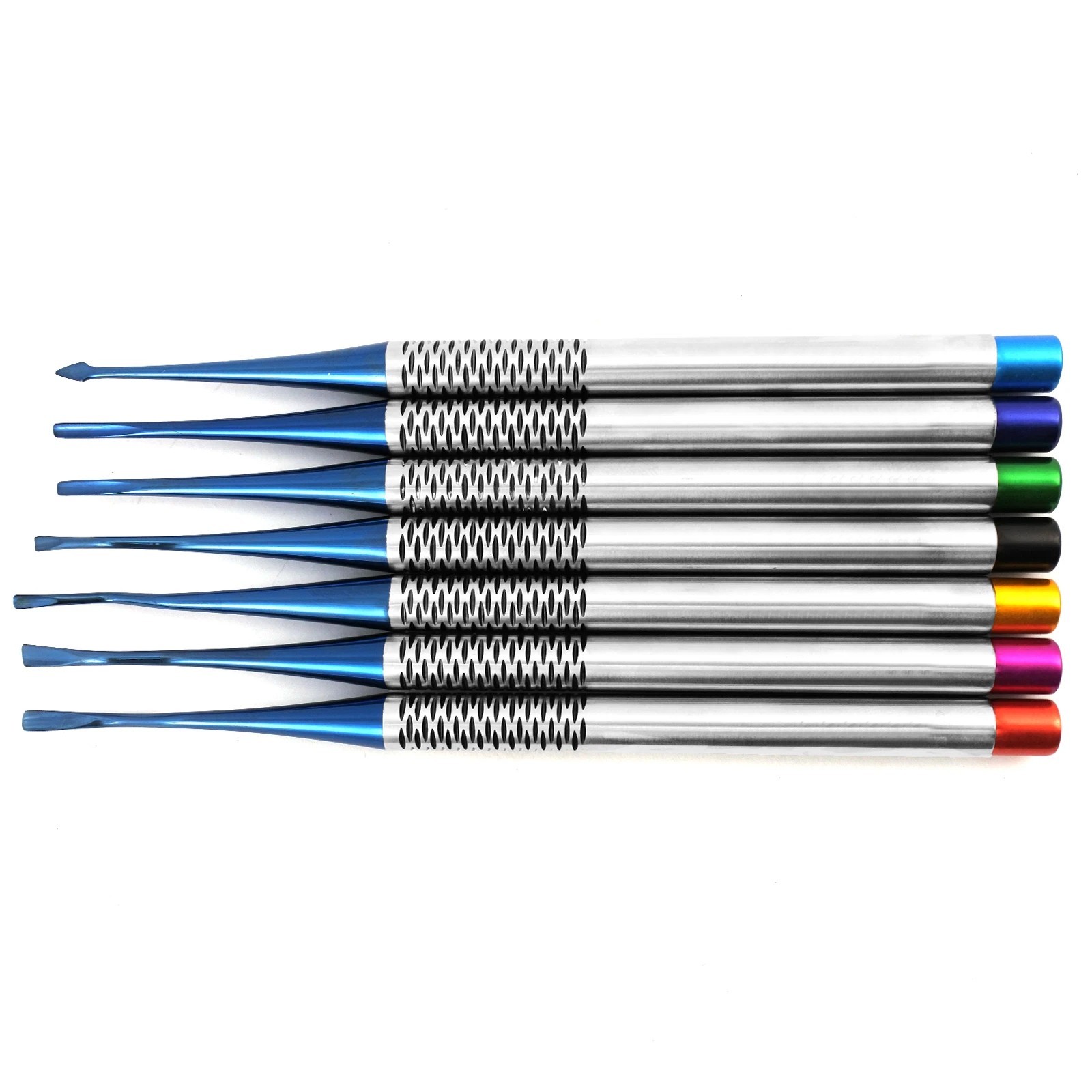 7 Blue Root Elevator Luxating PDL Dental Implant Titan Surgical tray